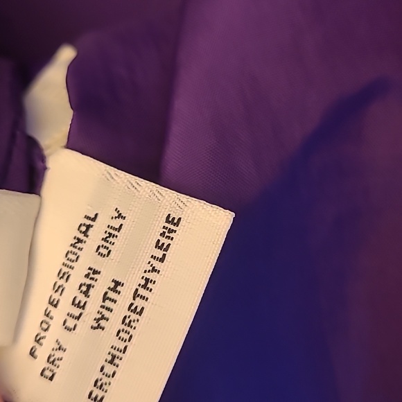 FLAWED VTG Carolyne Roehm Bergdorf Goodman 1960s Purple Faux Wrap Dress - Picture 12 of 17